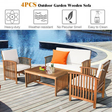 Load image into Gallery viewer, 4PCS Patio Solid Wood Furniture Set-Wood