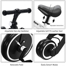 Load image into Gallery viewer, 3 in 1 3 Wheel Kids Tricycles with Adjustable Seat & Handlebarfor Ages 1-3-White