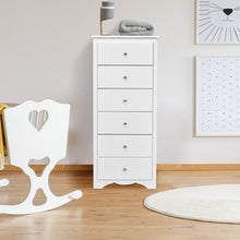 Load image into Gallery viewer, 6 Drawers Chest Dresser Clothes Storage Bedroom Furniture Cabinet-White