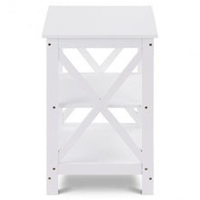 Load image into Gallery viewer, 3-Tier Living Room Display Storage Shelf Nightstand-White