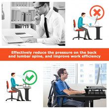 Load image into Gallery viewer, Height Adjustable Standing Desk Converter with Removable Keyboard Tray-Black