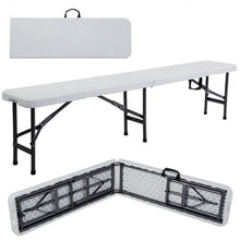 Load image into Gallery viewer, 6' Portable Plastic In / Outdoor Picnic Camping Folding Bench