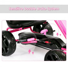 Load image into Gallery viewer, Kids Ride On Toys Pedal Powered Go Kart Pedal Car-Pink