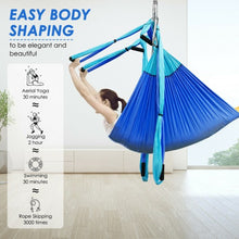 Load image into Gallery viewer, Swing Set Anti-Gravity Shaping Adjustable Yoga Belt-Blue