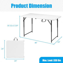 Load image into Gallery viewer, 4ft Adjustable Camping and Utility Folding Table