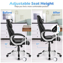 Load image into Gallery viewer, Big and Tall Adjustable High Back Leather Executive Computer Desk Chair