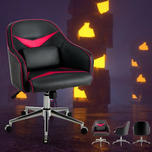 Load image into Gallery viewer, Office Chair Adjustable Height with Massage Lumbar Support-Red