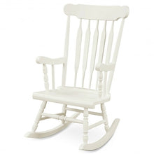 Load image into Gallery viewer, Solid Wood Porch Glossy Finish Rocking Chair-White