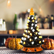 Load image into Gallery viewer, 15" Pre-Lit Ceramic Hand-Painted Tabletop Halloween Tree