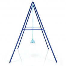 Load image into Gallery viewer, Outdoor Kids Swing Set with Heavy Duty Metal A-Frame and Ground Stakes-Blue