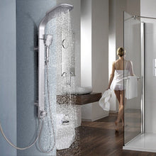 Load image into Gallery viewer, 44" Aluminium Alloy Panel Rainfall Shower Column w/ Hand Shower