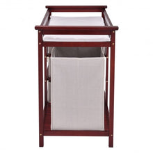 Load image into Gallery viewer, Infant Baby Changing Table w/3 Basket Hamper Diaper Storage Nursery-Cherry