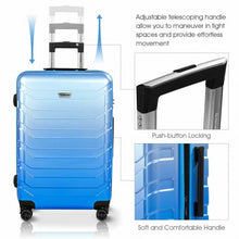 Load image into Gallery viewer, 3 pcs Spinner Expandable Suitcase With TSA Lock-Blue