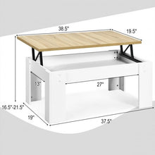 Load image into Gallery viewer, Lift Top Coffee Pop-UP Cocktail Table-White