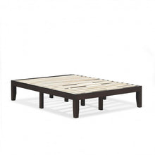 Load image into Gallery viewer, 14" Full Size Wood Platform Bed Frame with Wood Slat Support-Brown