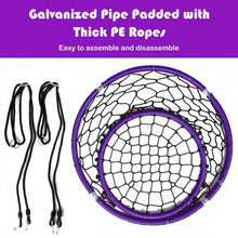 Load image into Gallery viewer, Net Hanging Swing Chair with Adjustable Hanging Ropes-Purple