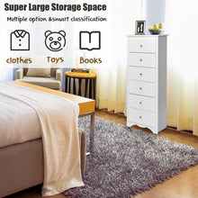 Load image into Gallery viewer, 6 Drawers Chest Dresser Clothes Storage Bedroom Furniture Cabinet-White