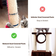 Load image into Gallery viewer, 37" Cat Tree Condo Scratch Post Kitten Pet House-Coffee