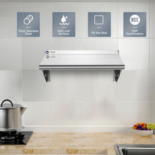 Load image into Gallery viewer, 12" ×24" Stainless Steel NSF Commercial Wall Mount Shelf - Kitchen & Restaurant