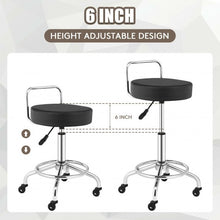 Load image into Gallery viewer, Pneumatic Work Stool Rolling Swivel Task Chair Spa Office Salon w/Cushioned Seat