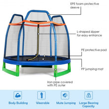 Load image into Gallery viewer, 7FT Kids Trampoline W/ Safety Enclosure Net