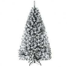 Load image into Gallery viewer, 6 Ft Snow Flocked Hinged Artificial Christmas Tree