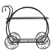 Load image into Gallery viewer, Heavy Duty Metal Flower Cart Plant Stand