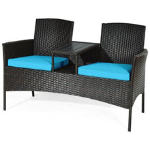 Load image into Gallery viewer, Patio Rattan Conversation Set -Green