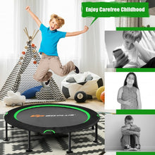 Load image into Gallery viewer, 47" Folding Trampoline Fitness Exercise Rebound with Safety Pad Kids and Adults-Green