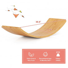 Load image into Gallery viewer, 35.5 Inch Wooden Wobble Balance Board for Toddler and Adult