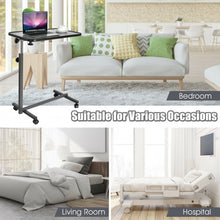 Load image into Gallery viewer, Gray Overbed Rolling Table Food Tray