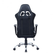 Load image into Gallery viewer, Black and White Gaming Chair with Head-Rest Pillow