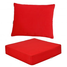 Load image into Gallery viewer, Deep Seat Chair Cushion Pads Set with Rope Belts for Indoor and Outdoor-Red