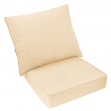 Load image into Gallery viewer, Deep Seat Chair Cushion Pads Set with Rope Belts for Indoor and Outdoor-White