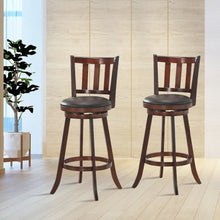 Load image into Gallery viewer, Set of 2 Bistro Leather Padded Swivel Bar stool-31"