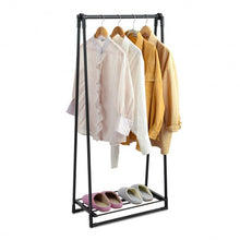 Load image into Gallery viewer, Folding Clothes Hanger with Extendable Hanging Rod-Black