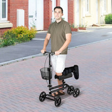 Load image into Gallery viewer, Medical Steerable Knee Walker with Dual Braking System-Black