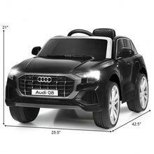 Load image into Gallery viewer, 12V Licensed AudiQ8 Kids Ride On Car-Black