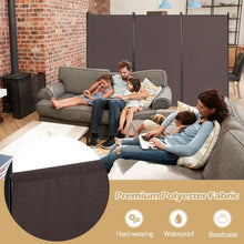 Load image into Gallery viewer, 3-Panel Room Divider Folding Privacy Partition Screen for Office Room-Brown