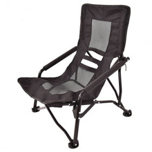 Load image into Gallery viewer, Outdoor High Back Folding Beach Chair-Black