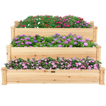 Load image into Gallery viewer, 3 Tier Elevated Wooden Vegetable Garden Bed