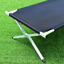 Load image into Gallery viewer, Outdoor Hiking Portable Aluminum Folding Camping Bed with Bag-Black