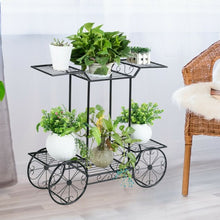 Load image into Gallery viewer, 6-Tier Garden Cart Flower Rack Display Decor Pot Plant Holder