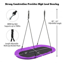Load image into Gallery viewer, 60" Saucer Surf Outdoor Adjustable Swing Set-Purple