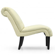 Load image into Gallery viewer, Upholstered Tufted Lounge Chair with Wood Leg-Beige