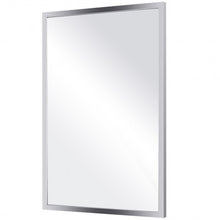 Load image into Gallery viewer, Stainless Steel Frame Floating Glass Rectangular Wall Mirror-36"