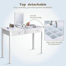 Load image into Gallery viewer, Vanity Dressing Table with 1 Mirror and 2 Drawers