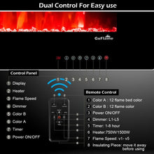 Load image into Gallery viewer, Recessed Wall Mounted Standing Electric Heater Electric Fireplace-36"