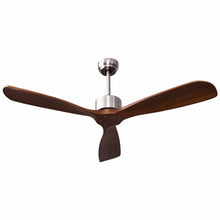 Load image into Gallery viewer, 52" Modern Brushed Nickel Finish Ceiling Fan with Remote Control