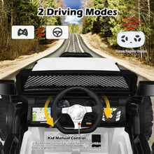Load image into Gallery viewer, 12V Kids Ride On Truck RC Motorized Car with Spring Suspension and MP3 -White